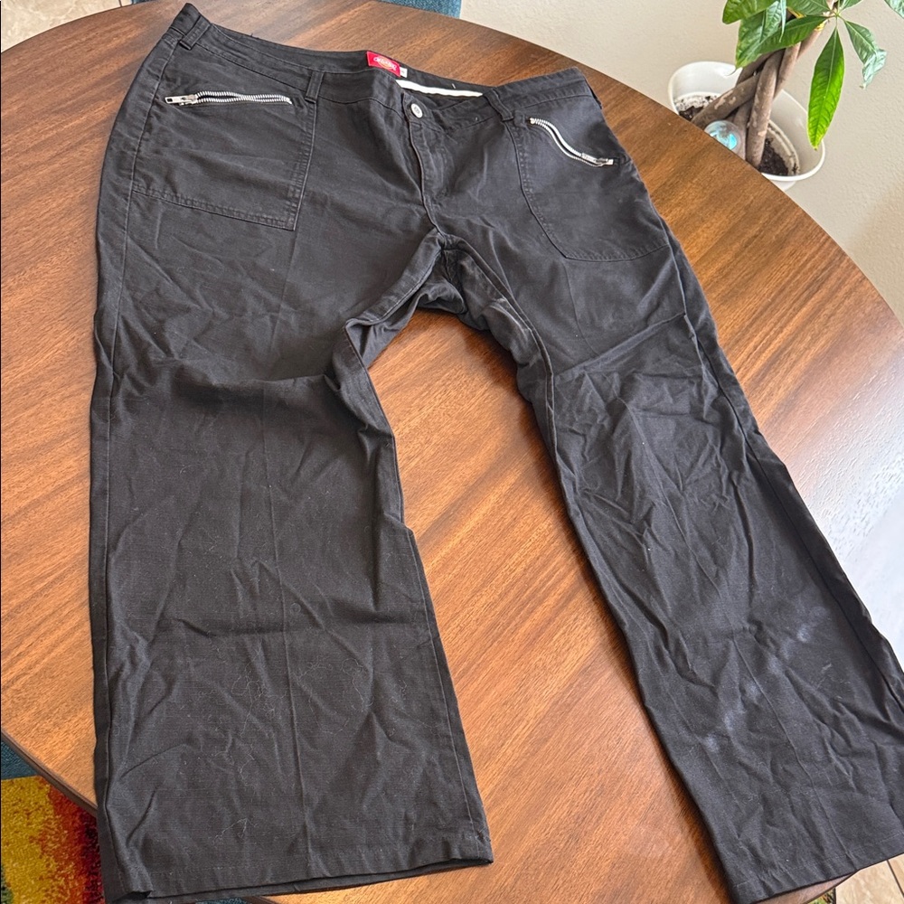 Vintage Torrid Dickies Black Casual Pants with Zipper Pockets